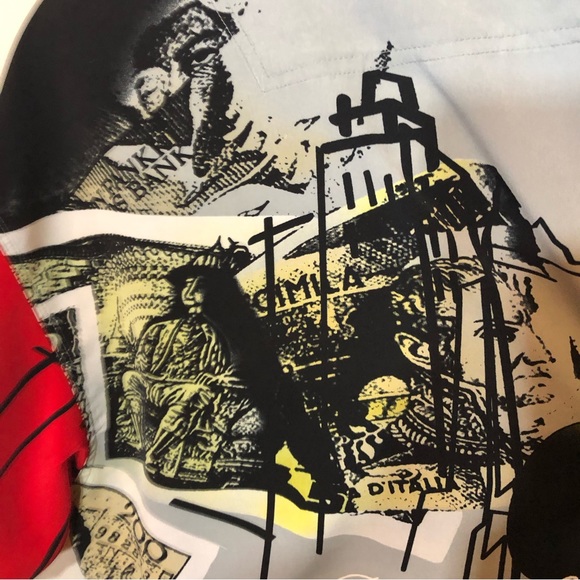 WEBS Jean Co. Vintage Y2K Button Down Shirt 2XL Cool All Over Print Urban-wear - Picture 7 of 11